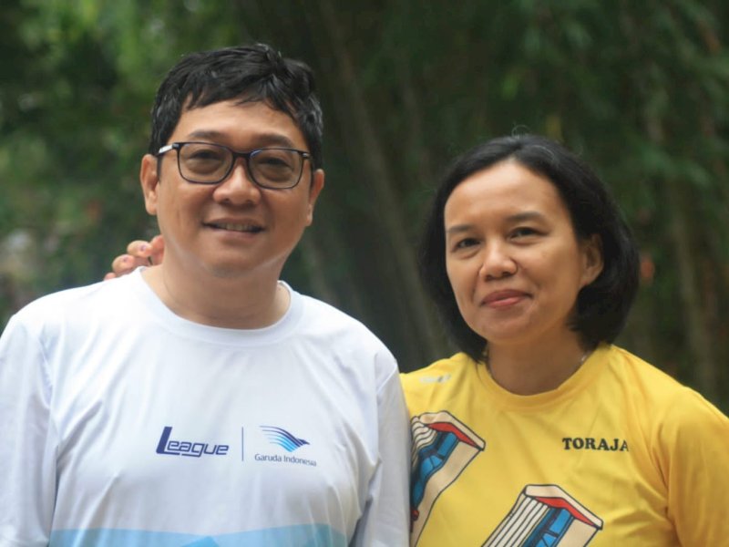 Bupati Torut Frederik V Palembang dan istri. 