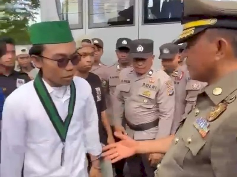 Potongan video saat aksi unjuk rasa kader HMI Tolitoli. 