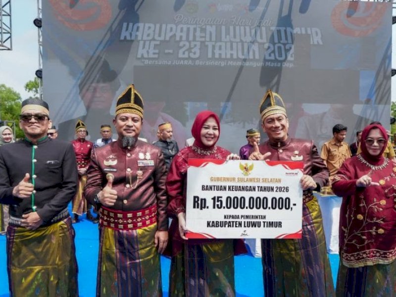 Bantu Infrastruktur Lutim, Pemprov Sulsel Gelontorkan Rp15 Miliar 