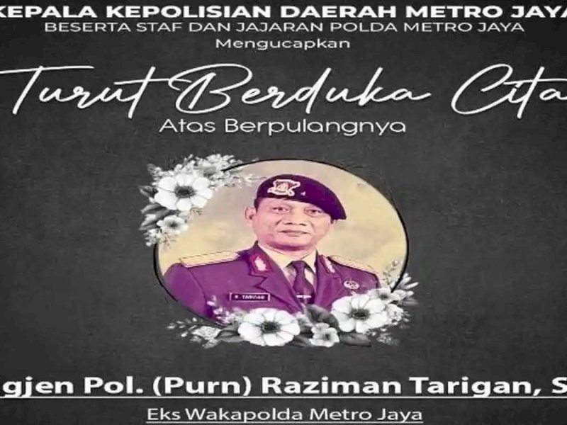 Tabrakan di Medan, Eks Wakapolda Metro Brigjen Raziman Tarigan Meninggal Dunia