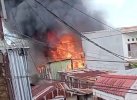 Kebakaran Landa Permukiman di Jalan Sultan Alauddin Makassar, 10 Rumah Ludes 