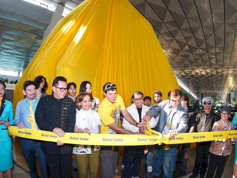Peresmian Instalasi dan Creative Store Butter Baby di Terminal 3 Bandara Internasional Soekarno Hatta, Tangerang, Banten. 