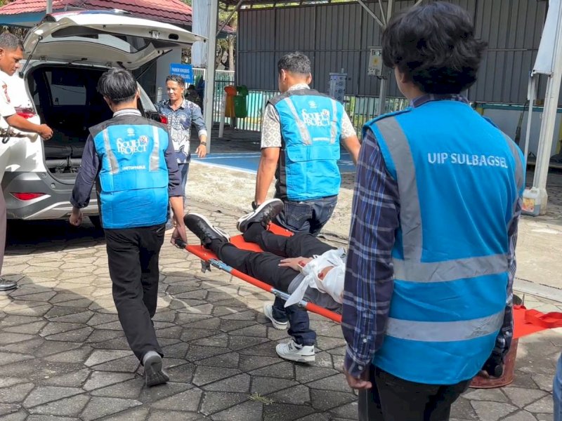 Perkuat Budaya Keselamatan Kerja, PLN UIP Sulawesi Gelar Simulasi Tanggap Darurat 