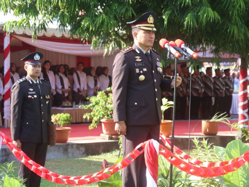 Polres Wajo Gelar Upacara HUT Bhayangkara ke-80: Momentum Merawat Profesionalitas 