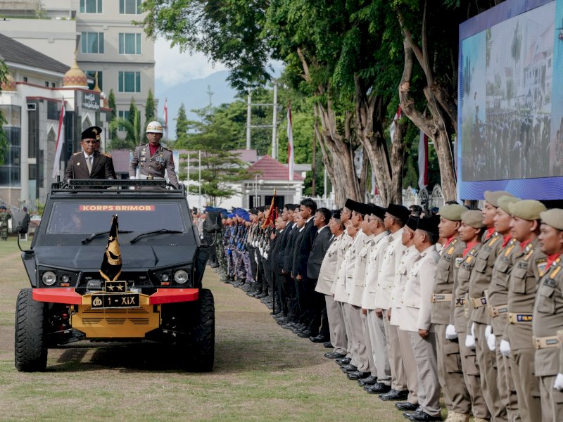 Anwar Hafid Pimpin Upacara HUT Bhayangkara ke-80, Tekankan Transformasi Polri yang Responsif