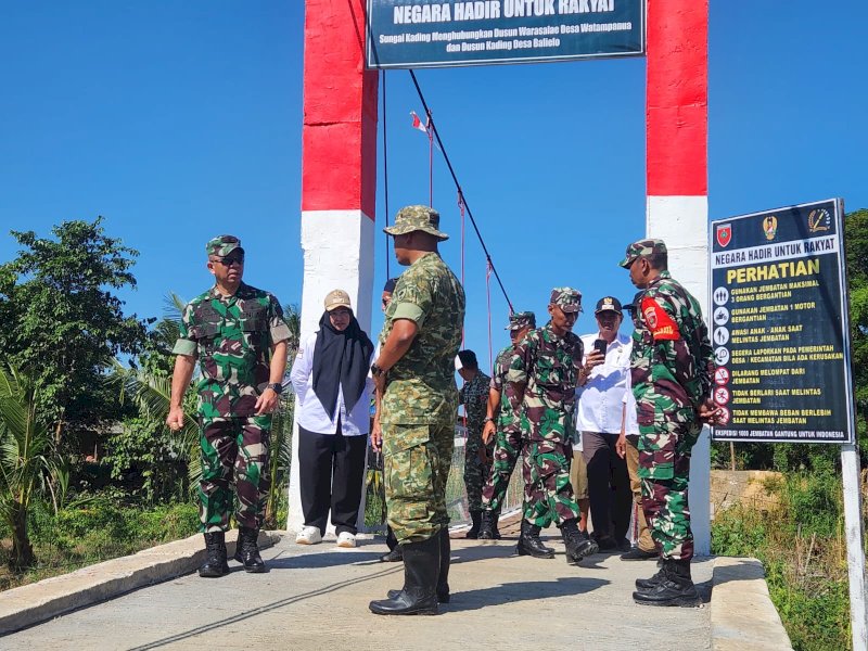 Danrem Toddopuli Cek Proyek di Wajo, dari Jembatan hingga Koperasi Merah Putih