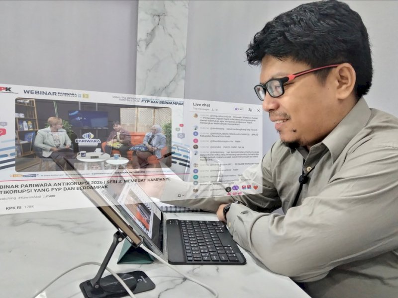 KPK Dorong ASN Pemprov Sulsel Kampanye Antikorupsi Lewat Konten Lokal
