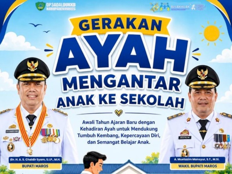 Bupati Maros Imbau Orang Tua Dampingi Anak di Hari Pertama Masuk Sekolah