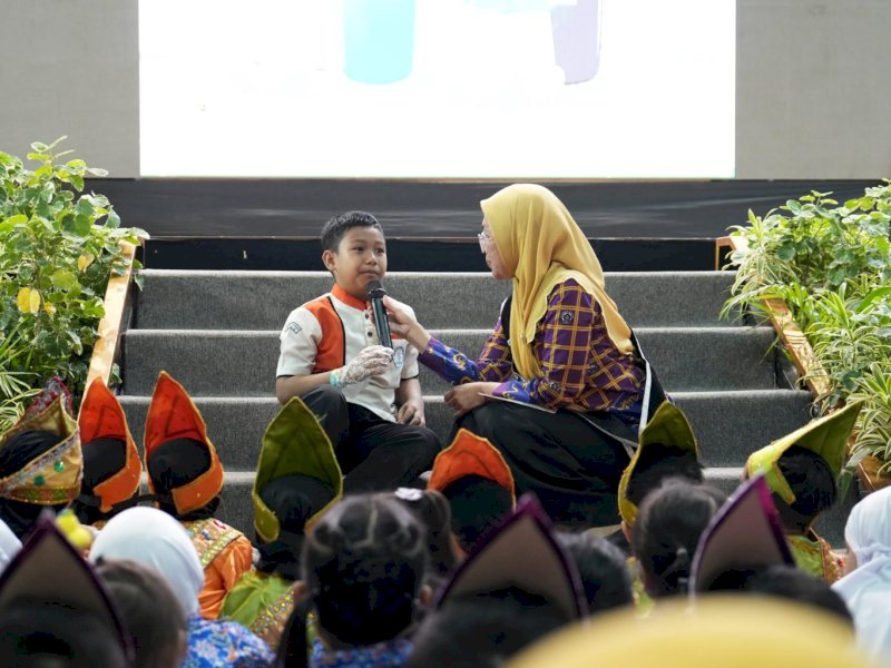 Momen Bunda PAUD Melinda Ngumpul Bareng Anak-anak Makassar, Ajak Cintai Lingkungan 