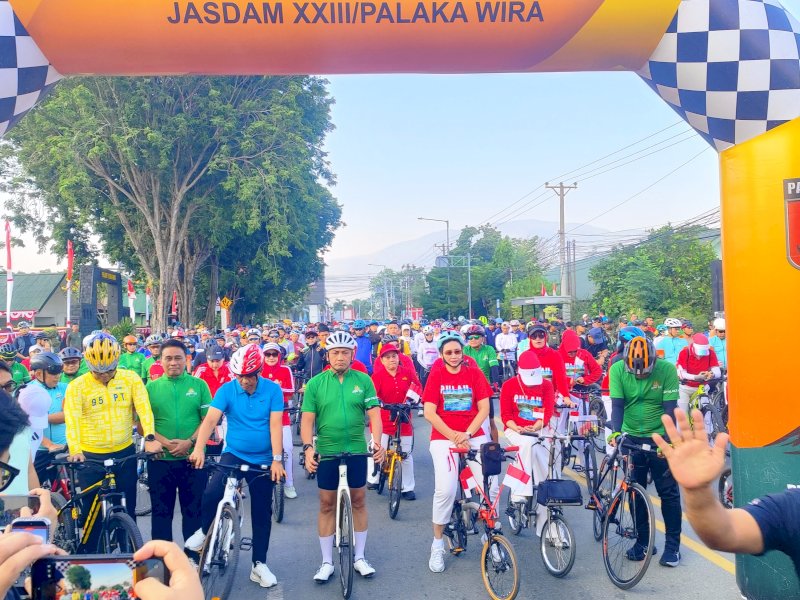Gowes Palaka Wira, Gubernur Sulteng Lepas Ribuan Pesepeda