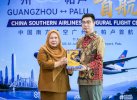 Wagub Reny Sambut Penerbangan Perdana China Southern Airlines Rute Guangzhou-Palu