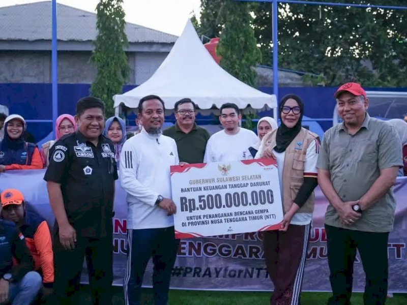 Pemprov Sulsel Salurkan Bantuan Rp500 Juta untuk Korban Gempa NTT