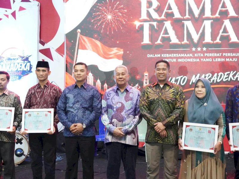 Dandim 1406/Wajo-Forkopimda Hadiri Ramah Tamah HUT RI di RTH Sengkang 