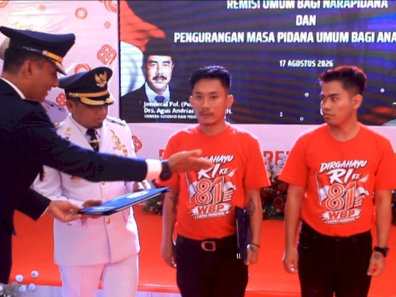342 WBP Lapas Parepare Terima Remisi HUT Kemerdekaan 