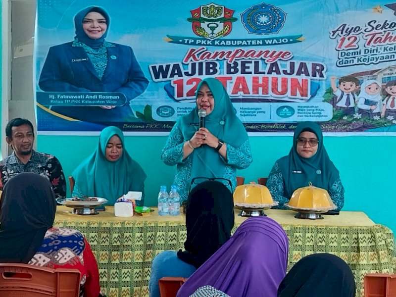 PKK Wajo Kampanye Wajib Belajar 12 Tahun: Tak Boleh Lagi Putus Sekolah