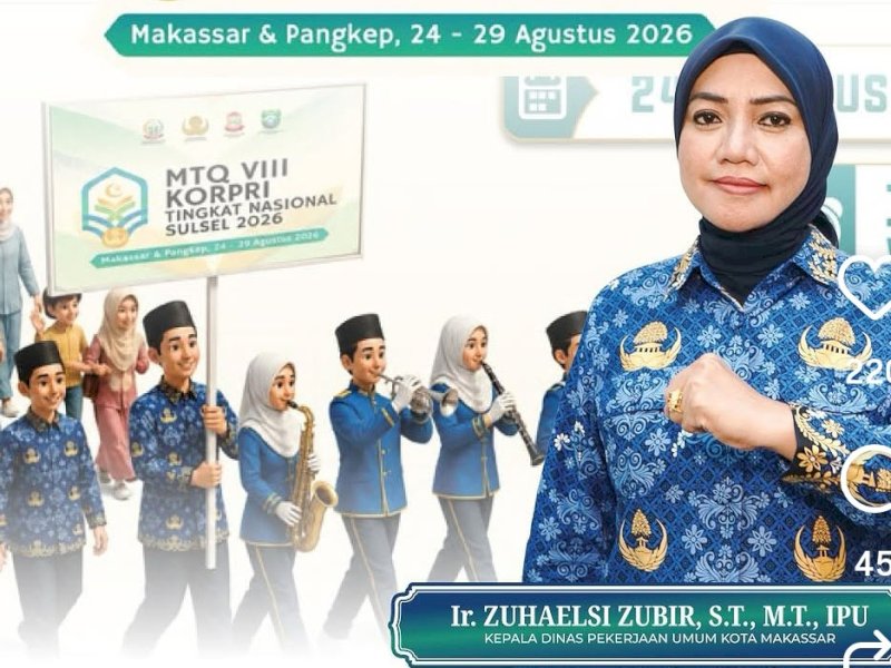 Kadis PU Zuhaelsi Zubir Beri Selamat Atas Pembukaan MTQ Korpri 2026 di Makassar 