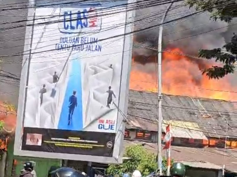 Kebakaran di Asrama Mattoanging Makassar, 35 Rumah Hangus 