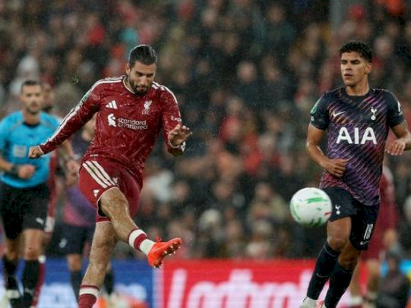 CARABAO CUP: Tumbangkan Tottenham 3-1, Liverpool ke Babak Keempat