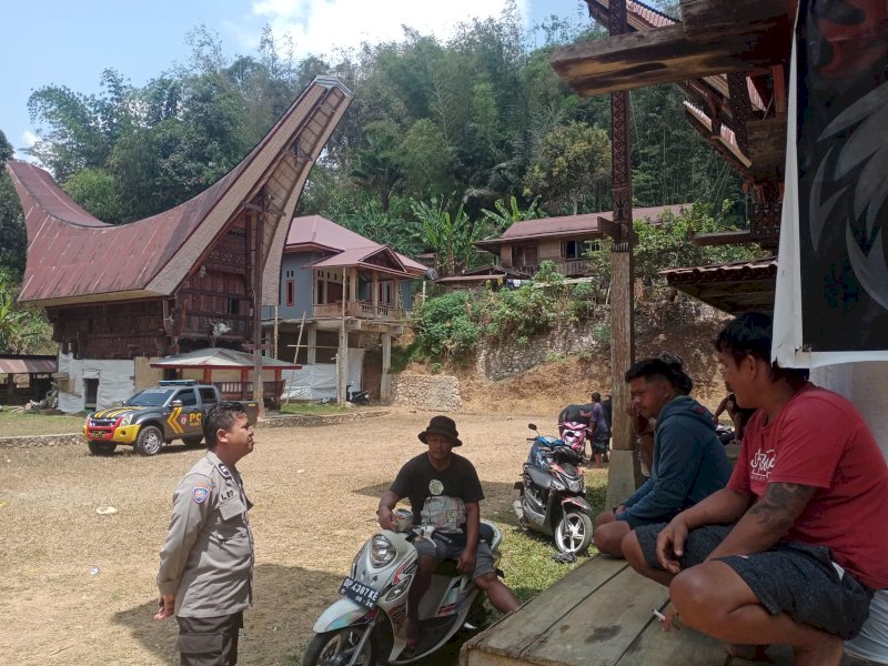 Polsek Tondon Toraja Utara Edukasi Warga Soal Dampak El Nino, Perkenalkan Layanan 110