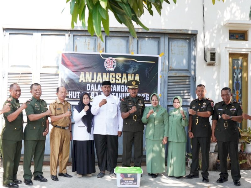 HUT ke-81 TNI, Kodim Wajo Anjangsana ke Keluarga Besar TNI dan Warga