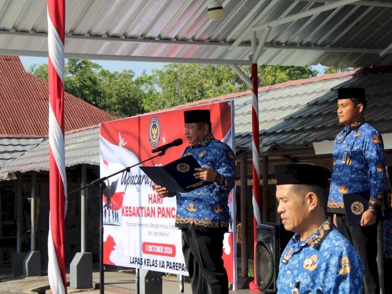 Kakanwil Ditjenpas Sulsel Pimpin Upacara Hari Kesaktian Pancasila di Lapas Parepare
