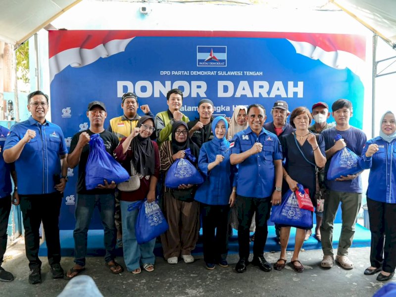 Darah Kita Sambung Hidup Orang Lain, Strategi Konsolidasi Kemanusiaan dan Elektoral Demokrat Sulteng