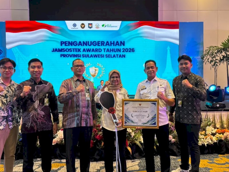 Lindungi 52.000 Pekerja Rentan, Pemkab Wajo Raih Jamsostek Award 2026 