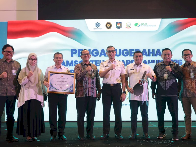 Lindungi 81.000 Pekerja Rentan, Makassar Raih Terbaik I Jamsostek Award 2026