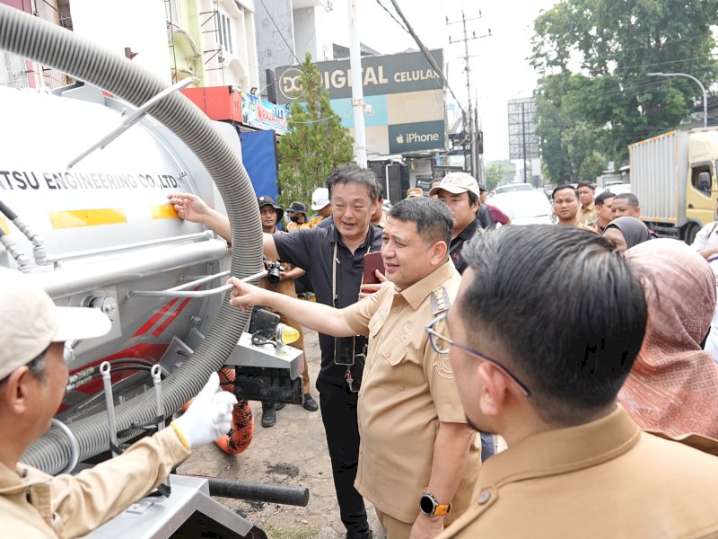Hadapi Ancaman Banjir, Makassar Jajaki Kendaraan Penyedot Air-Sedimen dari Jepang