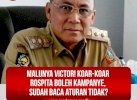 (Berita Foto): Malunya Victor! Koar-koar Rospita Boleh Kampanye, Sudah Baca Aturan Tidak?