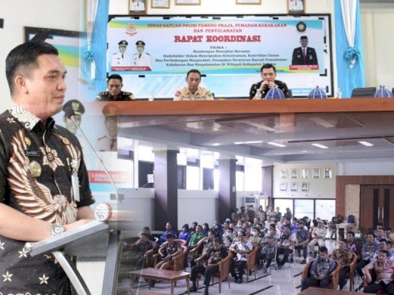 Buka Rakor Satpol PP, Damkar dan Penyelamatan, Sekda Takalar Minta Jaga Performance