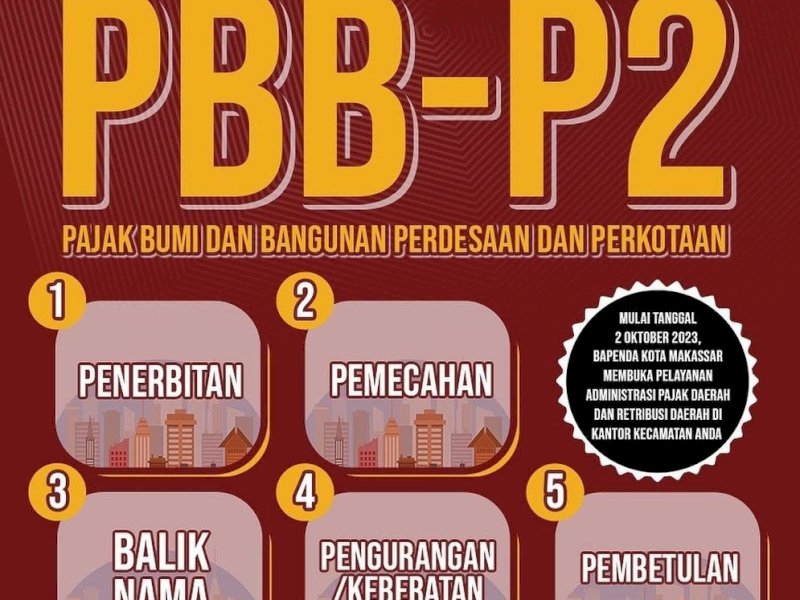 Bapenda Makassar Siapkan Pelayanan Administrasi PBB P2 di 5 Kecamatan