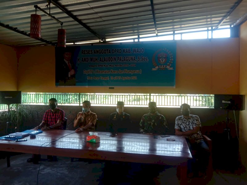 Andi Muh Alauddin Palaguna saat menggelar reses di Kecamatan Keera.