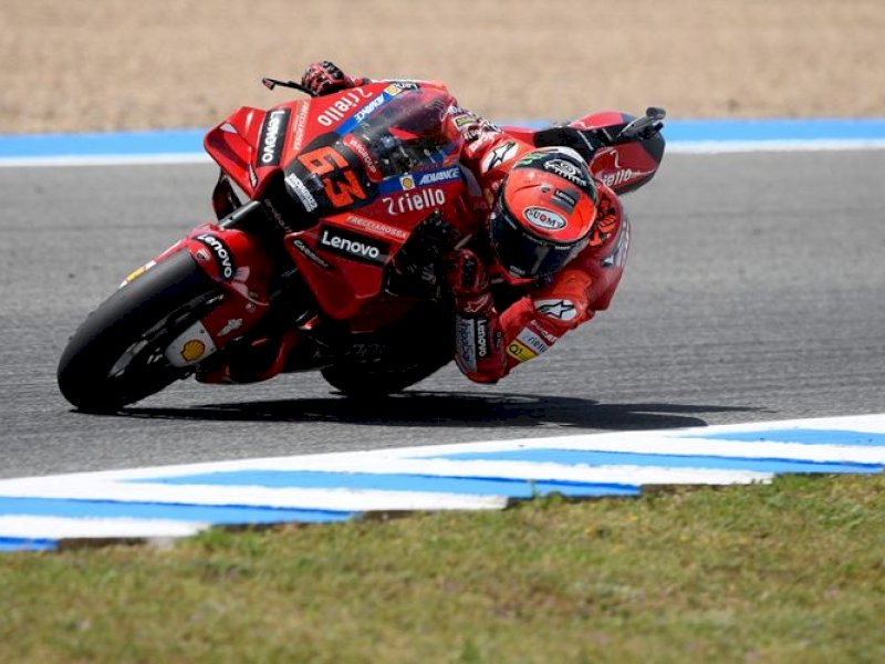 Francesco Bagnaia memenangi balapan MotoGP Belanda yang digelar di Sirkuit Assen, Belanda, Minggu (26/6/2022)