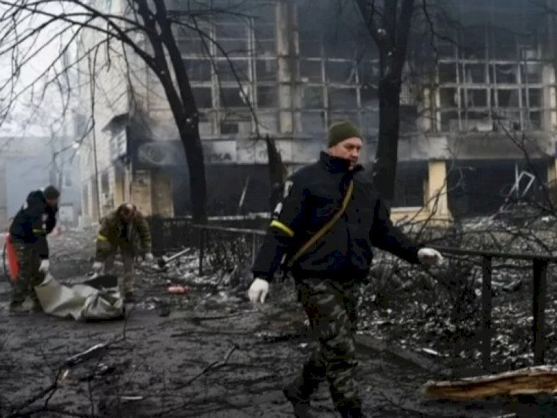 Suasana Ibu Kota Ukraina, Kiev. (Int)