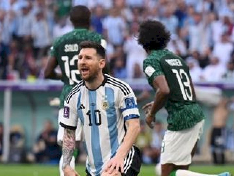 Lionel Messi harus mengakui keunggulan Arab Saudi. (int)