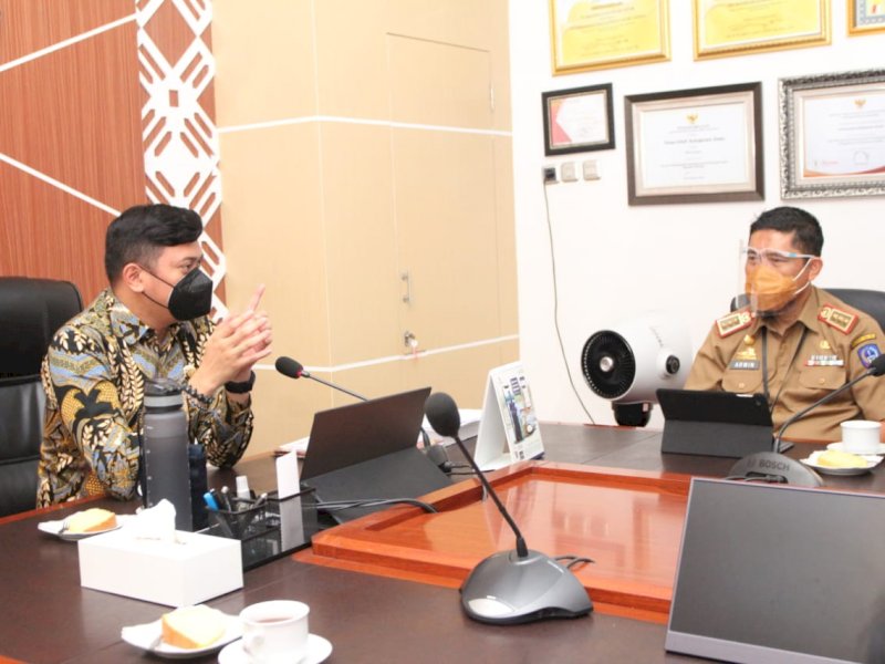 Bupati Gowa Adnan Purichta Ichsan saat menerima kunjungan Kepala Dispora Sulsel, Andi Arwin Azis. (Foto: Ist)