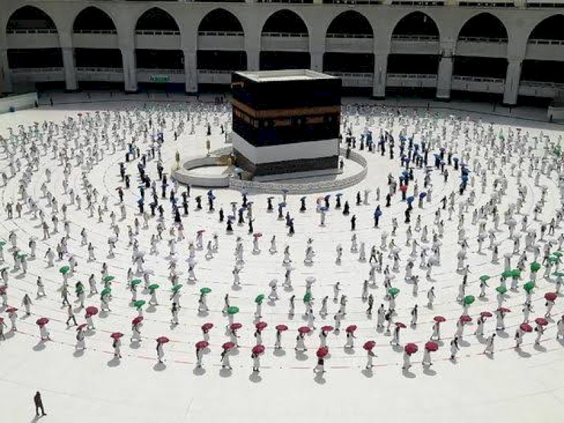 Suasana ibadah haji di masa pandemi. (Foto: Int)