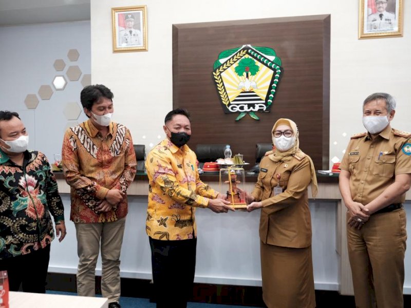 DPRD Lampung Tengah Provinsi Lampung melakukan kunjungan kerja ke Kabupaten Gowa. (Ist)