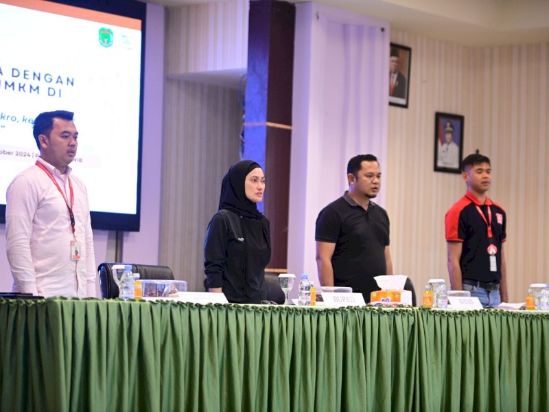 Sosialisasi Program Kerjasama antara UMKM dengan Retail Modern yang digelar di Aula Lagaligo Kantor Bupati Luwu Utara. (Ist)