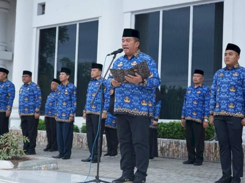 Wakil Bupati (Wabub) Asahan, Taufik Zainal Abidin Siregar, saat memberikan sambutannya