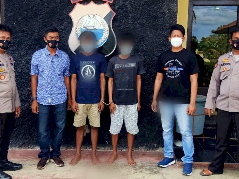 Dua pelaku pencurian ternak di Wajo ditangkap polisi. (Ist)