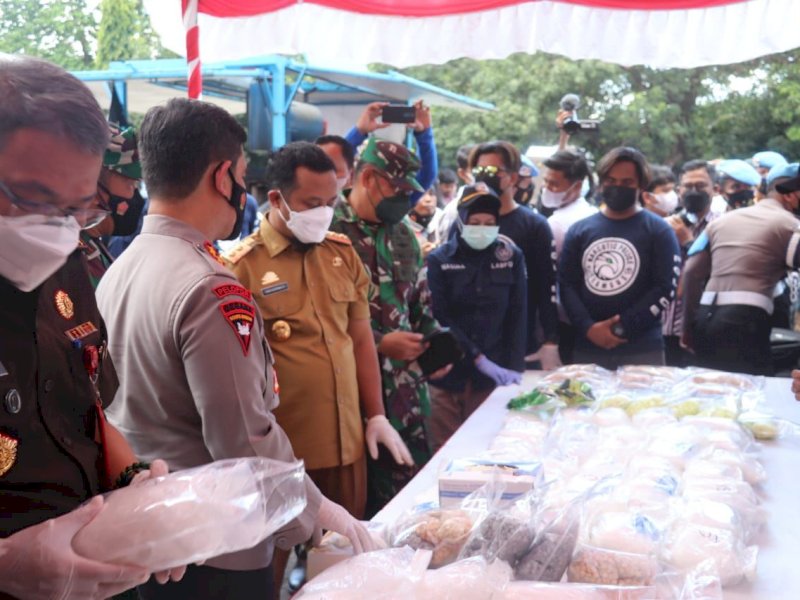 Pemusnahan 74,5 Kg Sabu di Mapolda Sulsel.