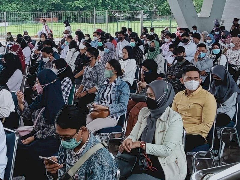 Tenaga kontrak baru ikut seleksi Laskar Pelangi. (Foto: Ist)