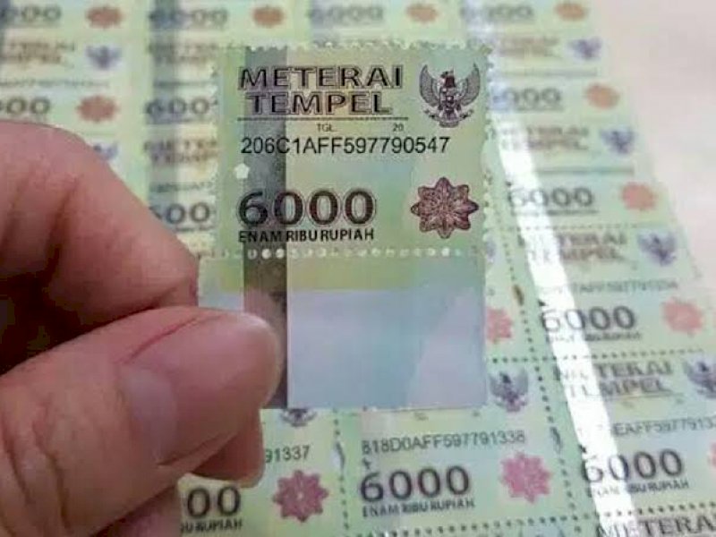 Bea materai akan naik jadi 10.000 pada 2021