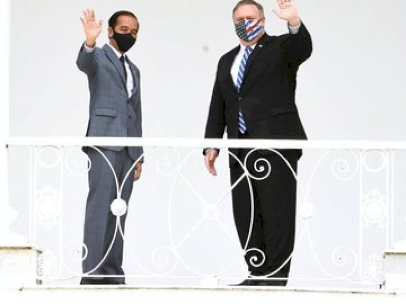 Presiden Jokowi menerima Menlu AS di Istana Bogor.