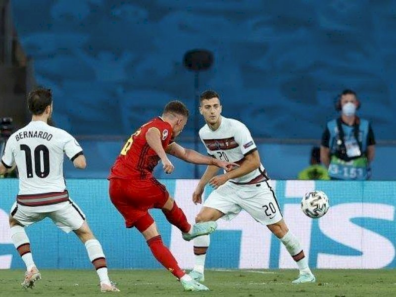 Portugal tumbang dalam laga melawan Belgia. 