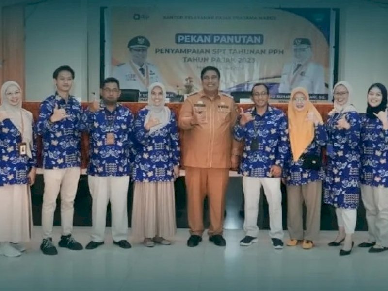 Chaidir Syam, didampingi oleh Sekda Andi Davied Syamsuddin, serta unsur Forkopimda lainnya, mengikuti pekan panutan pajak