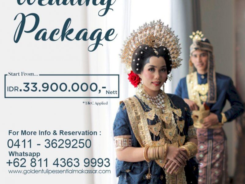Paket promo pernikahan di Hotel Golden Tulip Essential Makassar. (Ist)