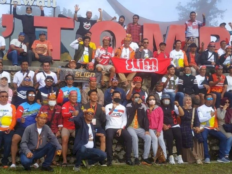 Peserta Jelajah Pesona Sulawesi 2021 tiba di Torut setelah menempuh rute 333 km.